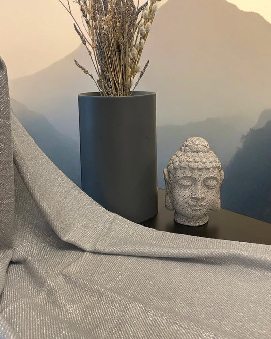 PURE CASHMERE GLIMMER SCARF - MOONLIT SILVER