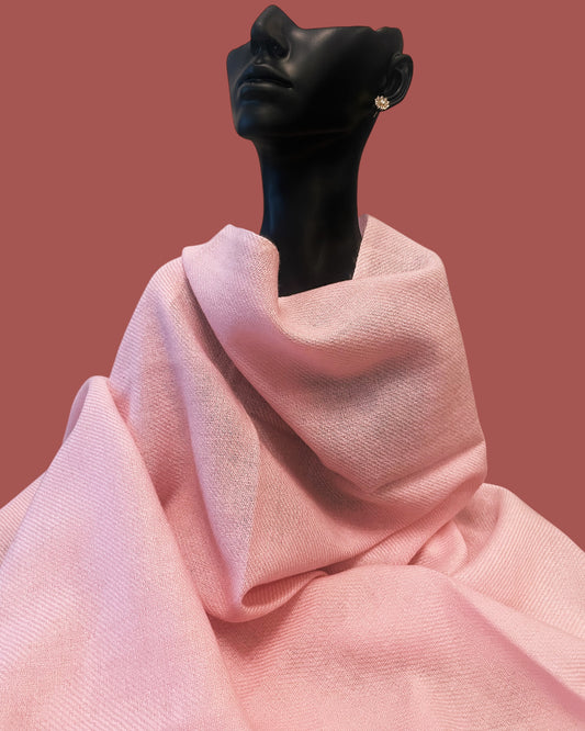 CLASSIC PURE CASHMERE SCARF - BABY PINK