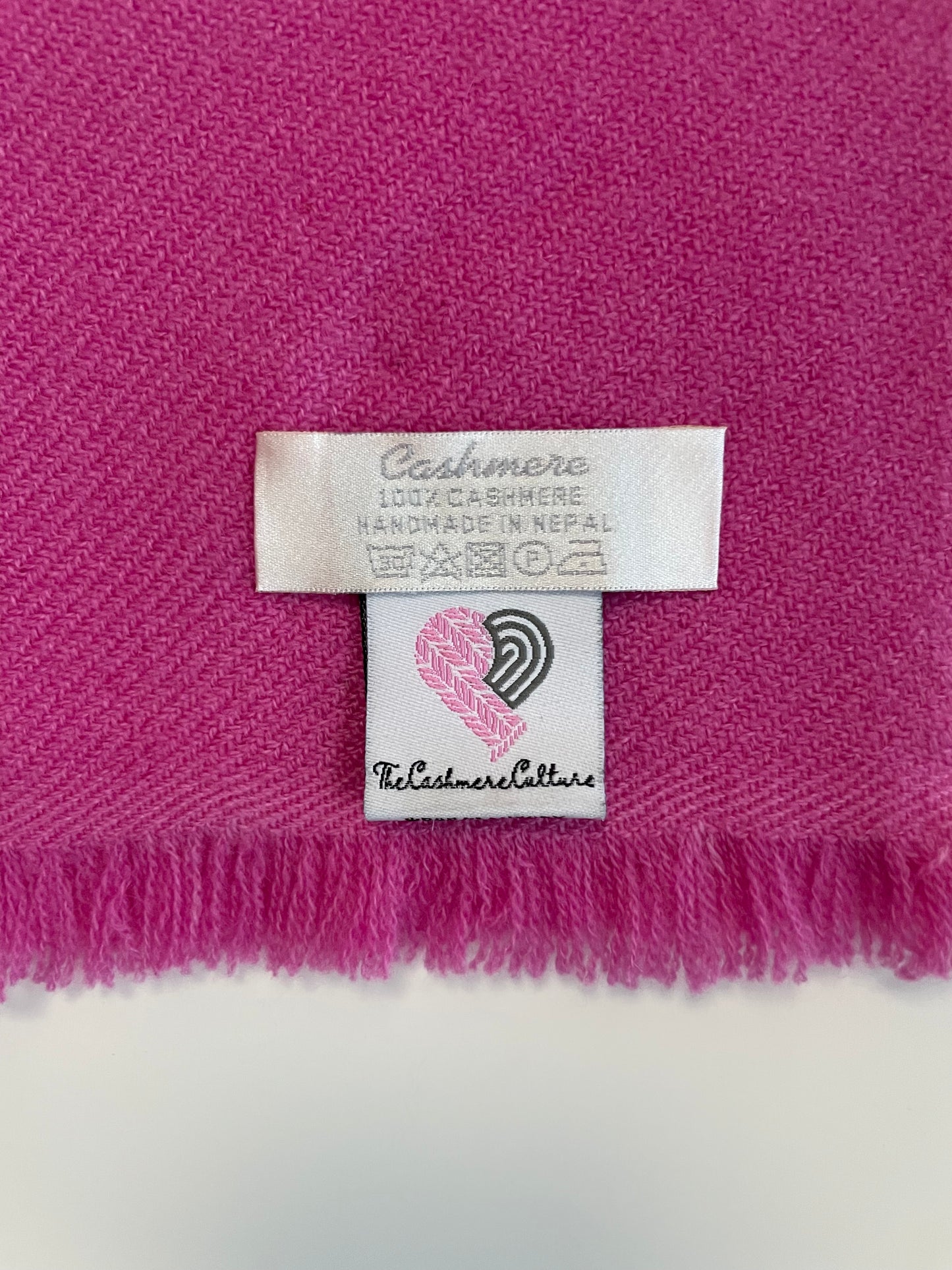 PURE CASHMERE SCARF - FROSTED FUCHSIA