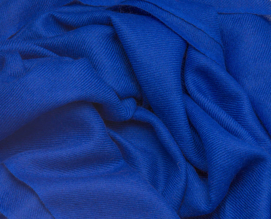 CLASSIC PURE CASHMERE SCARF - COBALT BLUE
