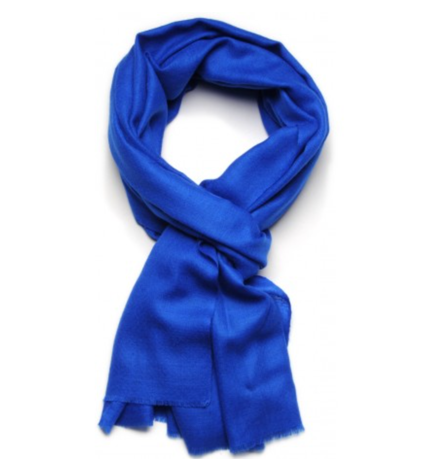 CLASSIC PURE CASHMERE SCARF - COBALT BLUE