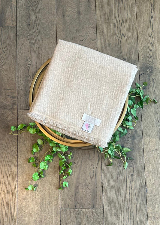 PURE CASHMERE GLIMMER SCARF - CHAMPAGNE DUNE